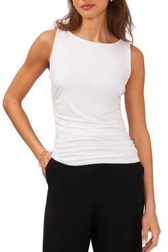 Halogen Ruched Knit Tank Top