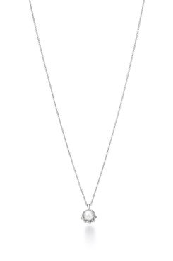 Paloma Picasso Olive Leaf Pendant in Sterling Silver with Pearls