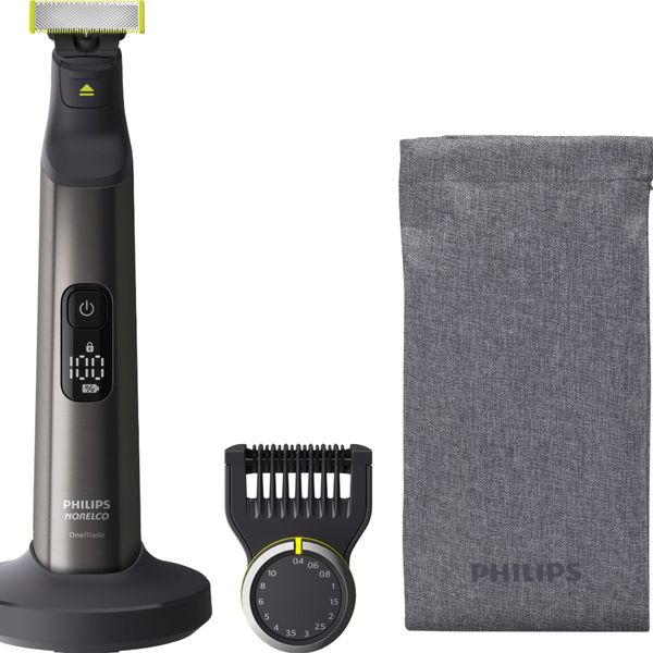 Philips Norelco OneBlade Pro Hybrid Rechargeable Hair Trimmer and Shaver - Chrome