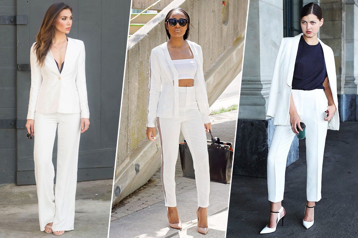 Women's White Suits & Suit Separates