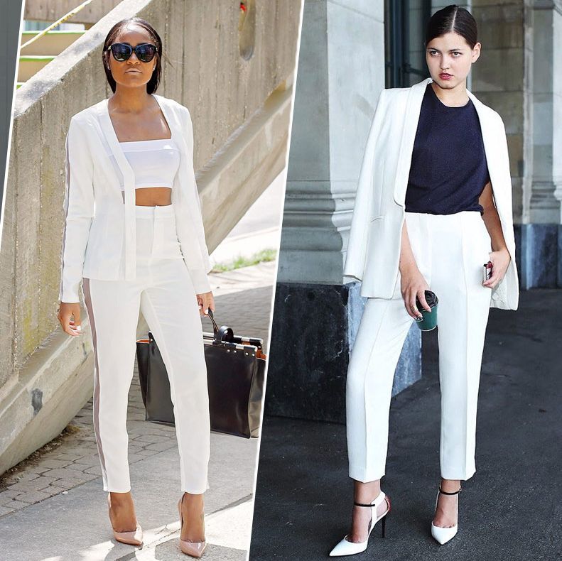 How To Wear A White Suit Ladies Outlet ...
