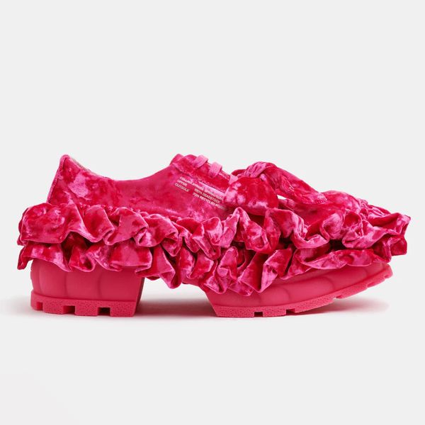 Zapato Collina Strada x Virón Monarch Terciopelo Rosa