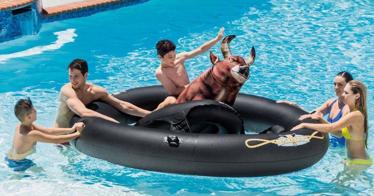 inflatable bull for pool walmart