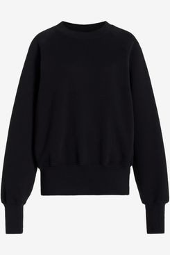 Les Tien Linda Classic Raglan-Sleeve Cotton Sweatshirt