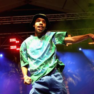 Rapper Earl Sweatshirt performs onstage during day 1 of the 2013 Coachella Valley Music & Arts Festival at the Empire Polo Club on April 12, 2013 in Indio, California. 