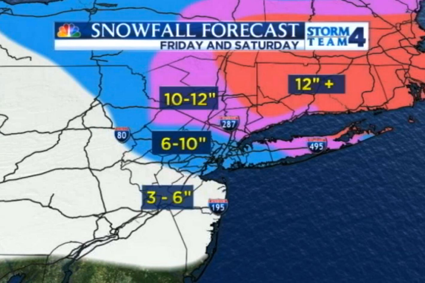 current snow accumulation nyc