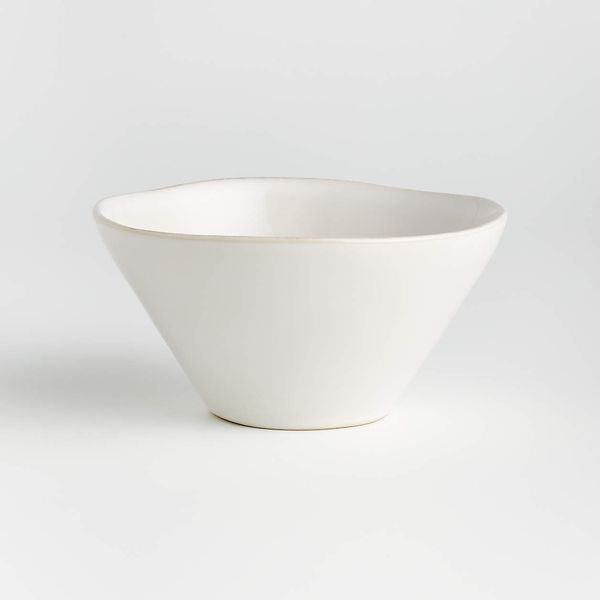 Crate & Barrel Marin White Cereal Bowl