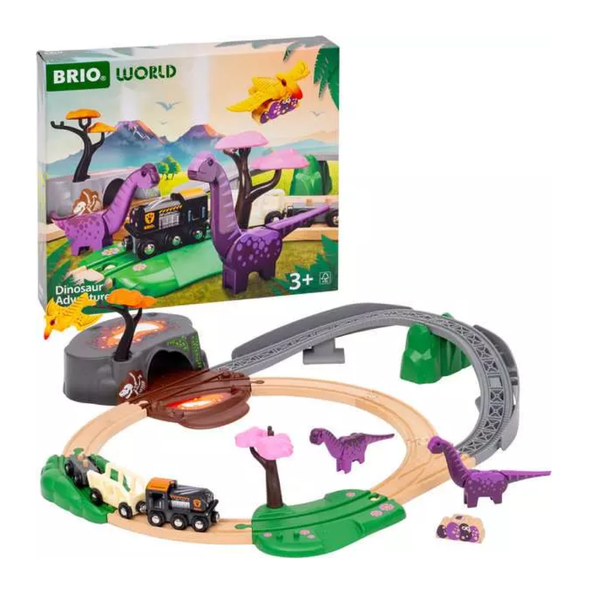 Brio World Dinosaur Adventure Deluxe Toy Train Set