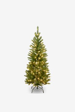 National Tree Company Artificial Pre-Lit Slim Christmas Tree, 4.5 Feet