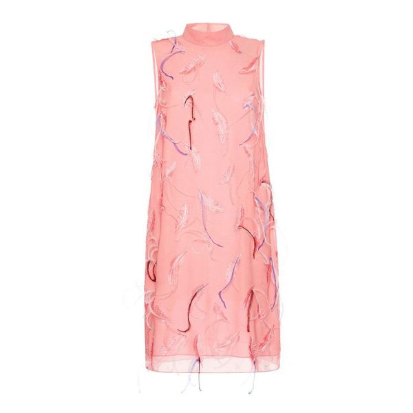Emilio Pucci feather embroidered shift dress