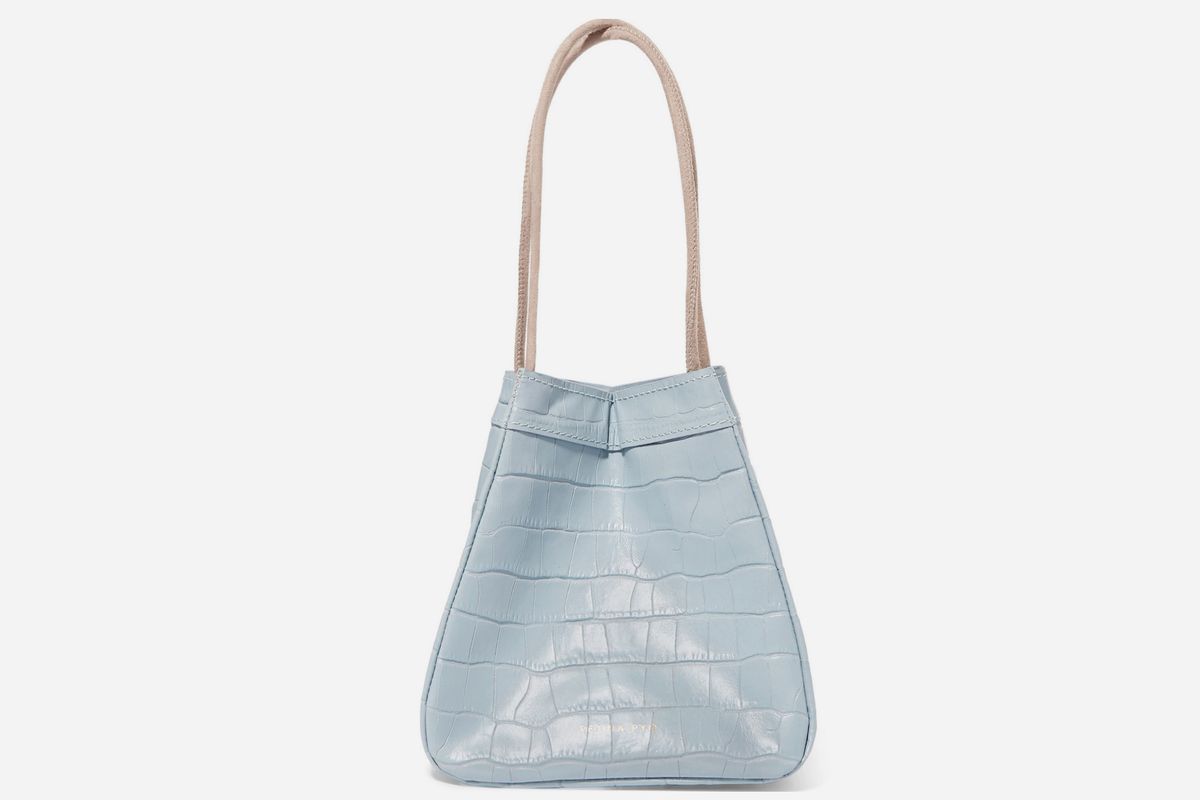 croc leather tote