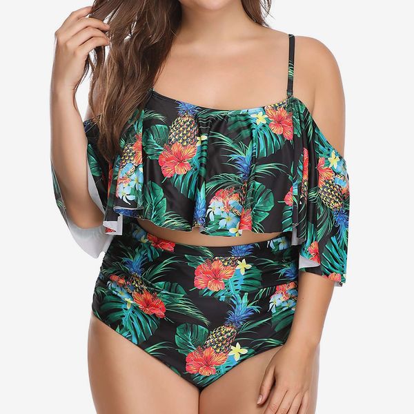 Women Tankini Swimdress Swimsuit Beach Bathing Bikini Swimwear Plus Size Costume