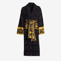 Versace Logo Toweling Baroque Bathrobe