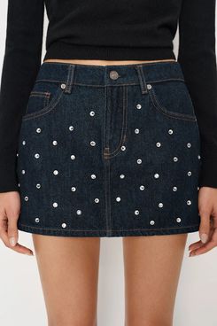 Reformation Hazel Low Rise Denim Mini Skirt