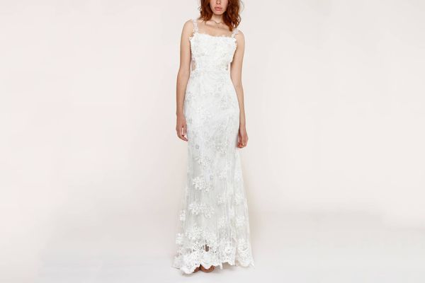 HEARTLOOM Andie Illusion Side Lace Mermaid Gown