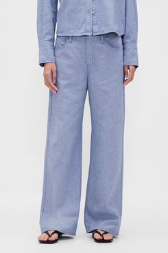 Gap Linen-Cotton Wide-Leg Pants