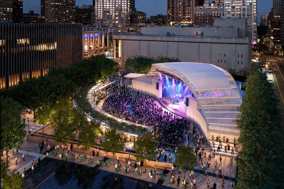 The future Damrosch Park stage.
