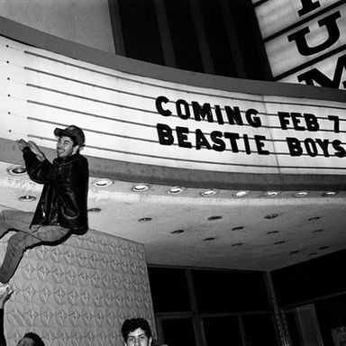 At the Palladium in Los Angeles, during the Licensed to Ill tour.