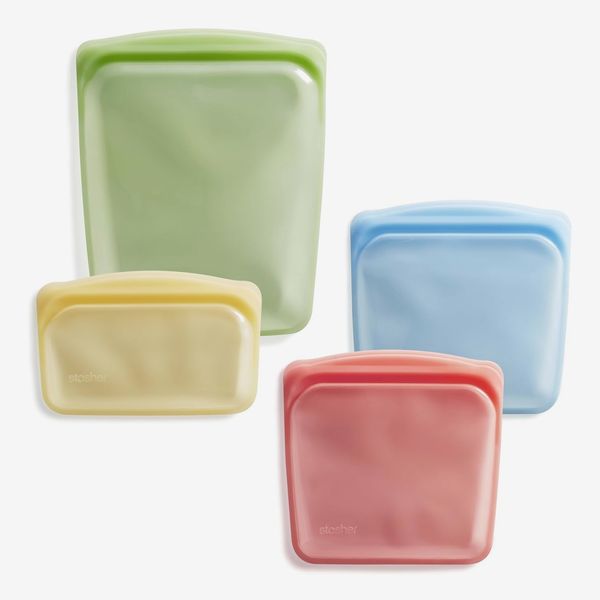 Stasher Reusable Silicone Food Storage Snack Bags - Pack of 4