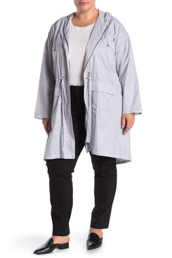 Eileen Fisher Hooded Nylon Coat (Plus Size)