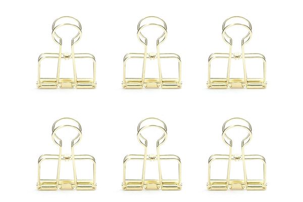 Kikkerland Gold Wire Clips