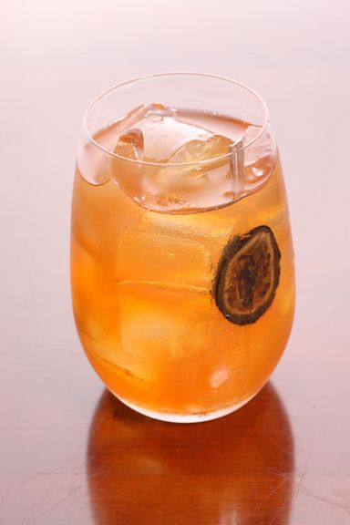 Kings Old Fashioned with Elijah Craig 12-year Bourbon, Kingston sugar cubes, and Harvest Song walnut.