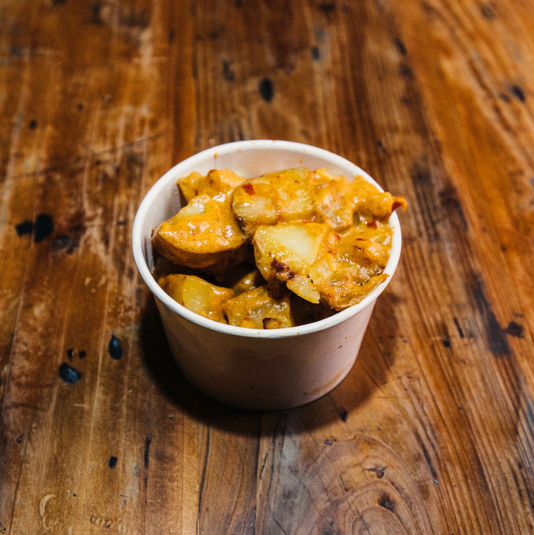 Cheesy potatoes.