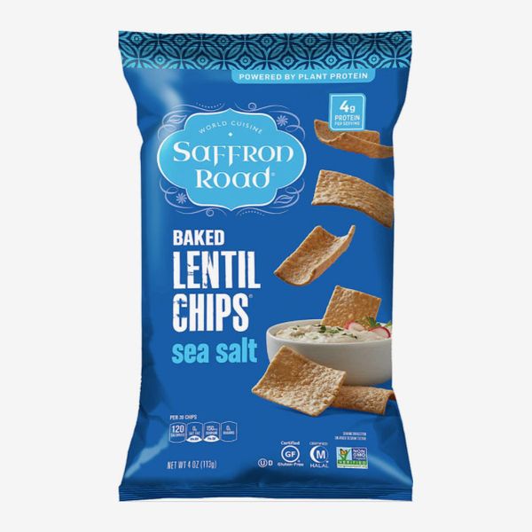 Saffron Road Baked Lentil Chips, Sea Salt, 4oz