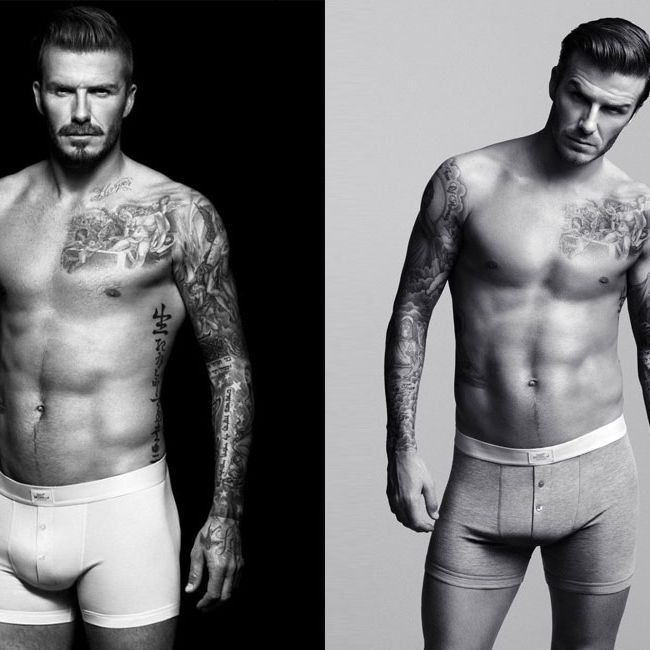 650px x 650px - Spot the Difference: David Beckham's Bodywear Ads