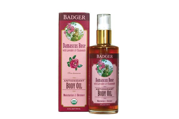 Badger Damascus Rose Antioxidant Body Oil With Lavender & Chamomille