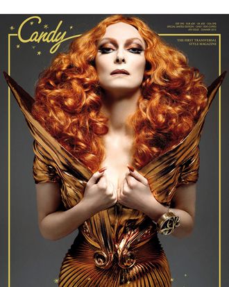 Tilda Swinton, shot by Xevi Muntane for <em>Candy</em> magazine.