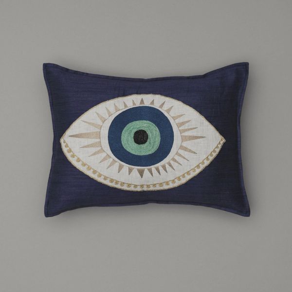 Coral & Tusk Evil Eye Appliqué Pillow