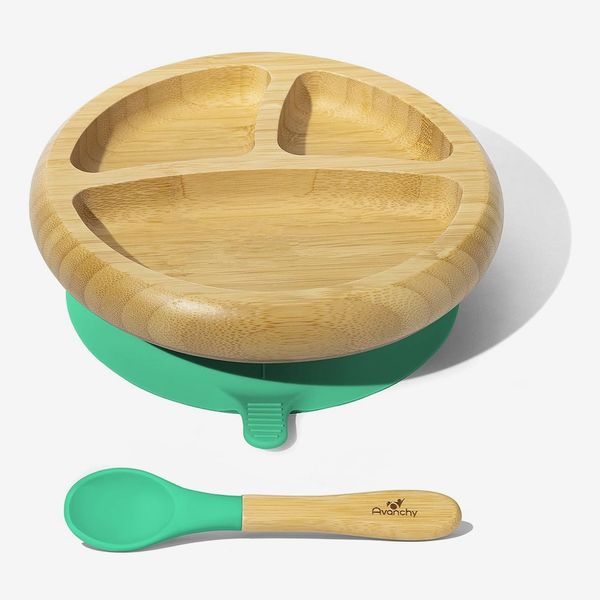 Avanchy Baby Divided Bamboo Plate with Suction