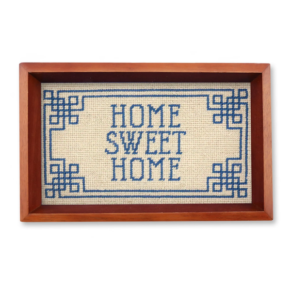 Smathers and Branson Home Sweet Home Needlepoint Tray