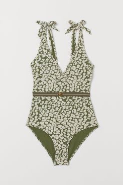 Love Stories x H&M V-neck Swimsuit with Belt