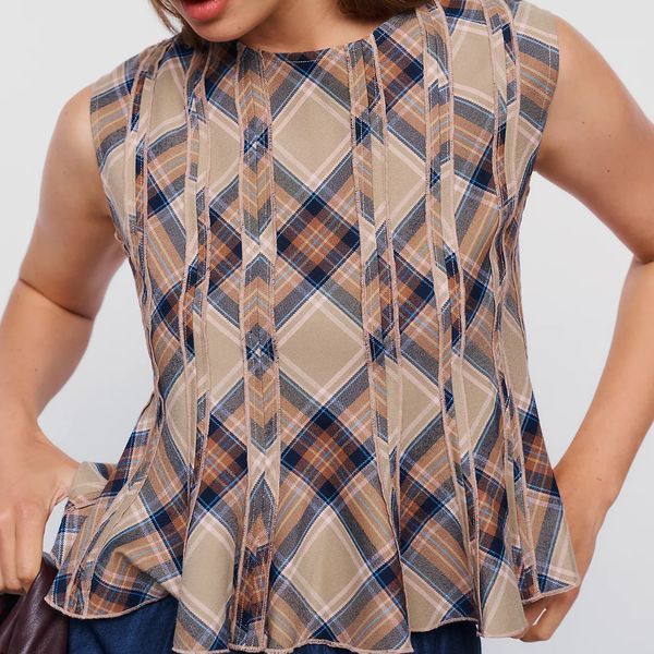 Anthropologie Maeve Pleated Peplum Blouse