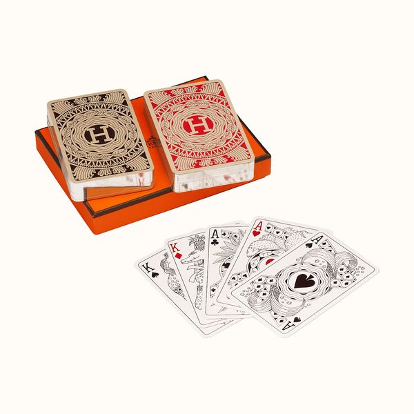 Hermès Les 4 Mondes Bridge Playing Cards