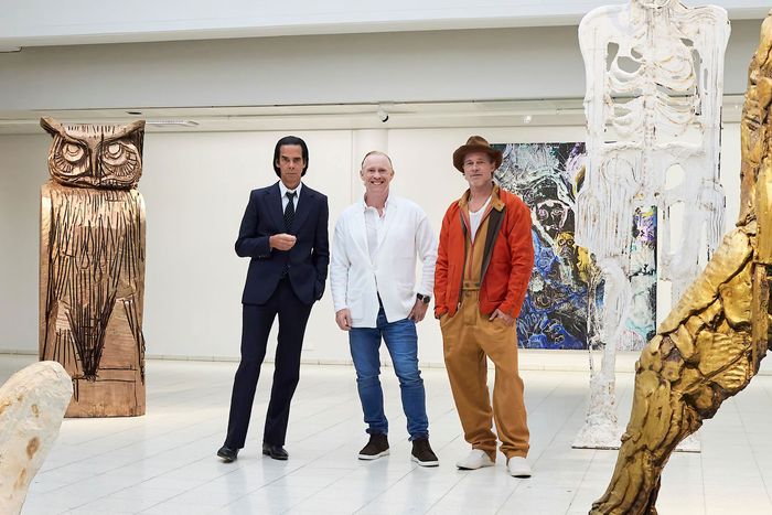 Brad Pitt Makes Sculpture Debut in Finland With Nick Cave