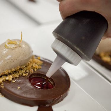 与橘子焦糖巧克力榛子蛋糕和coffee gelato (pairing: SD from Evil Twin Denmark)