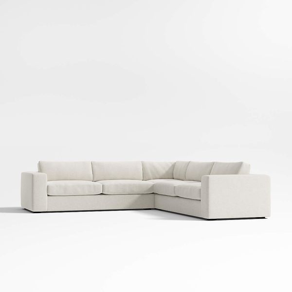 Crate & Barrel Oceanside 3-Piece L-Shaped Sectional Sofa