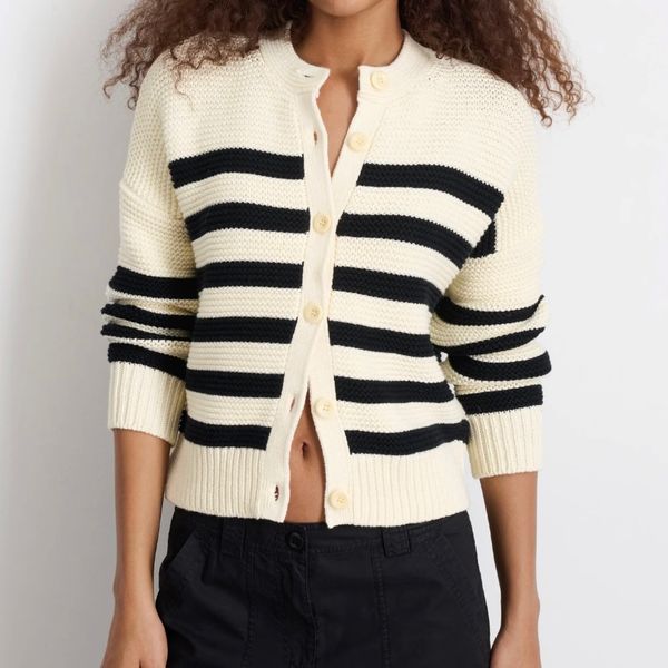 Alex Mill Nico Striped Cardigan in Cotton