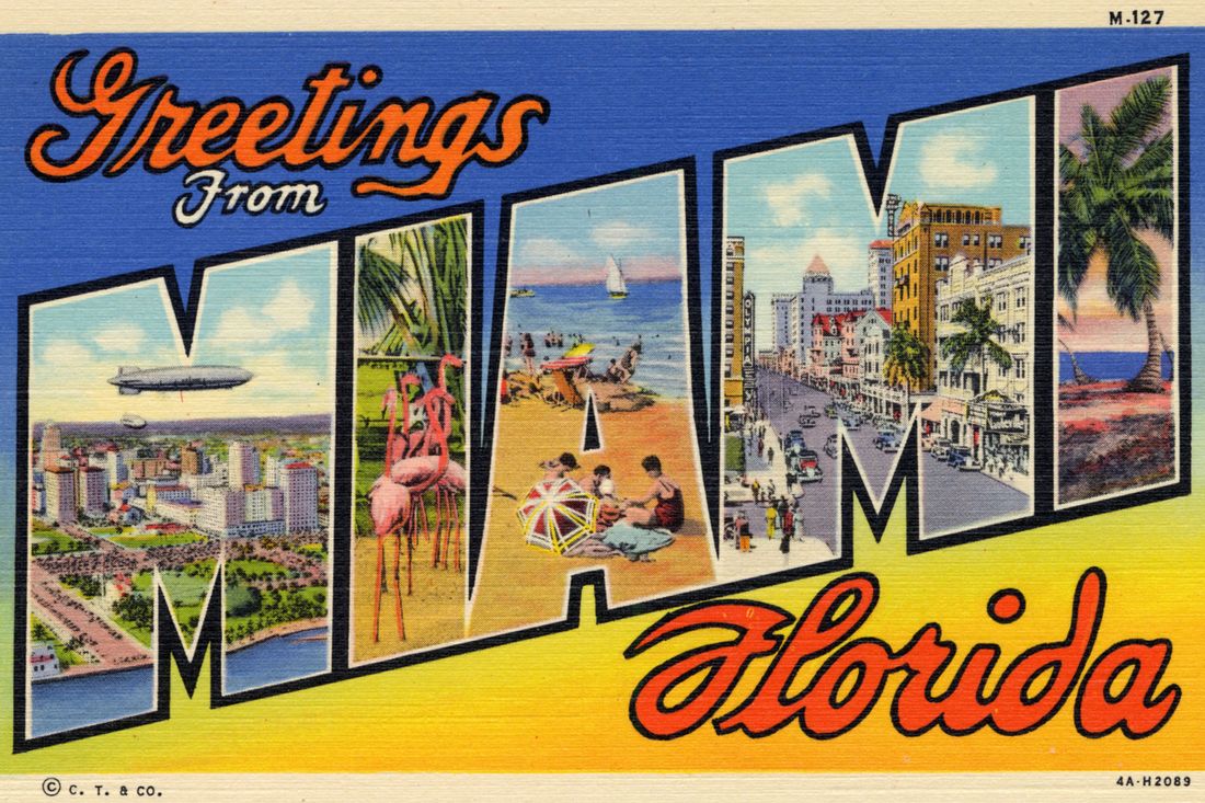 Miami Florida The Magic City: Vintage Postcard Book