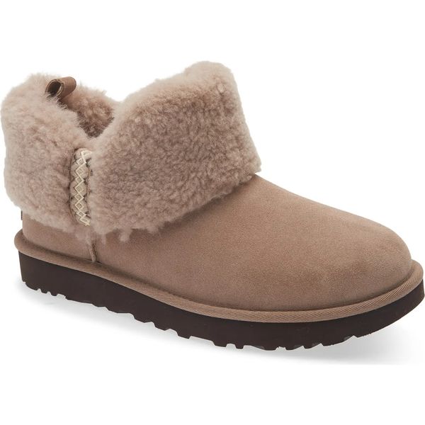 UGG Ultra Mini Braid Genuine Shearling Bootie