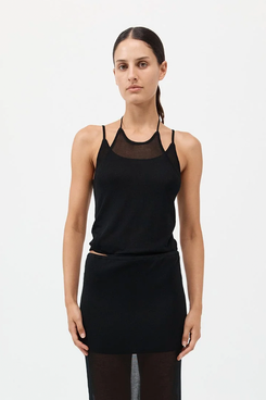 St.Agni Layered Halter Tank - Black