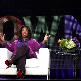 Oprah Winfrey speaks during the OWN: Oprah Winfrey Network portion of the 2011 Winter TCA press tour