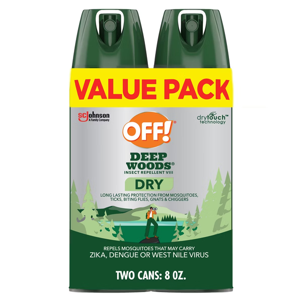 OFF! Deep Woods Insect Repellent Bug Spray, Dry - 2 Pack