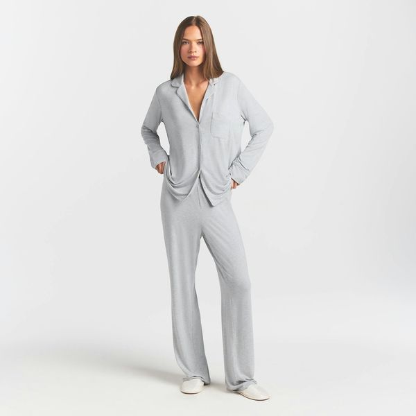 Skims Long Sleeve Button Up Set