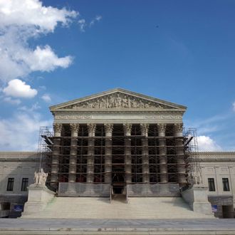 An October 5, 2013 photo shows the US Supreme Court in Washington, DC. The US Supreme Court looked set October 8, 2013 to let individuals give as much money as they want in elections, which President Barack Obama has said could push politics even further into the hands of the rich. Three years after its historic Citizens United decision upended America's campaign finance system, the highest court in the land is hearing a case that, if approved, will allow more cash to flood into presidential and other election races. US laws currently impose restrictions on how much an individual can contribute to any single candidate, as well as the total amount of donations in a given election cycle. 