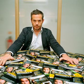 LONDON, UNITED KINGDOM - JUNE 15, 2007: Tyler Brule photographed with his new magazine, Monocle, at his office in Marylebone, central London. (Photo by Tom Stoddart/Getty Images) *** Local Caption *** Tyler Brule