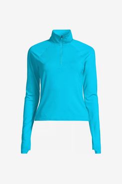 Lands’ End Women’s SunShade UPF 50 Quarter Zip Rash Guard